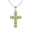 Multicolor Amethyst/Topaz (925 Sterling) Cross Necklace (USA)