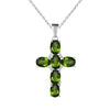 Multicolor Amethyst/Topaz (925 Sterling) Cross Necklace (USA)