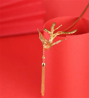 Phoenix Hairpin (S925 Sterling Silver+Gold)