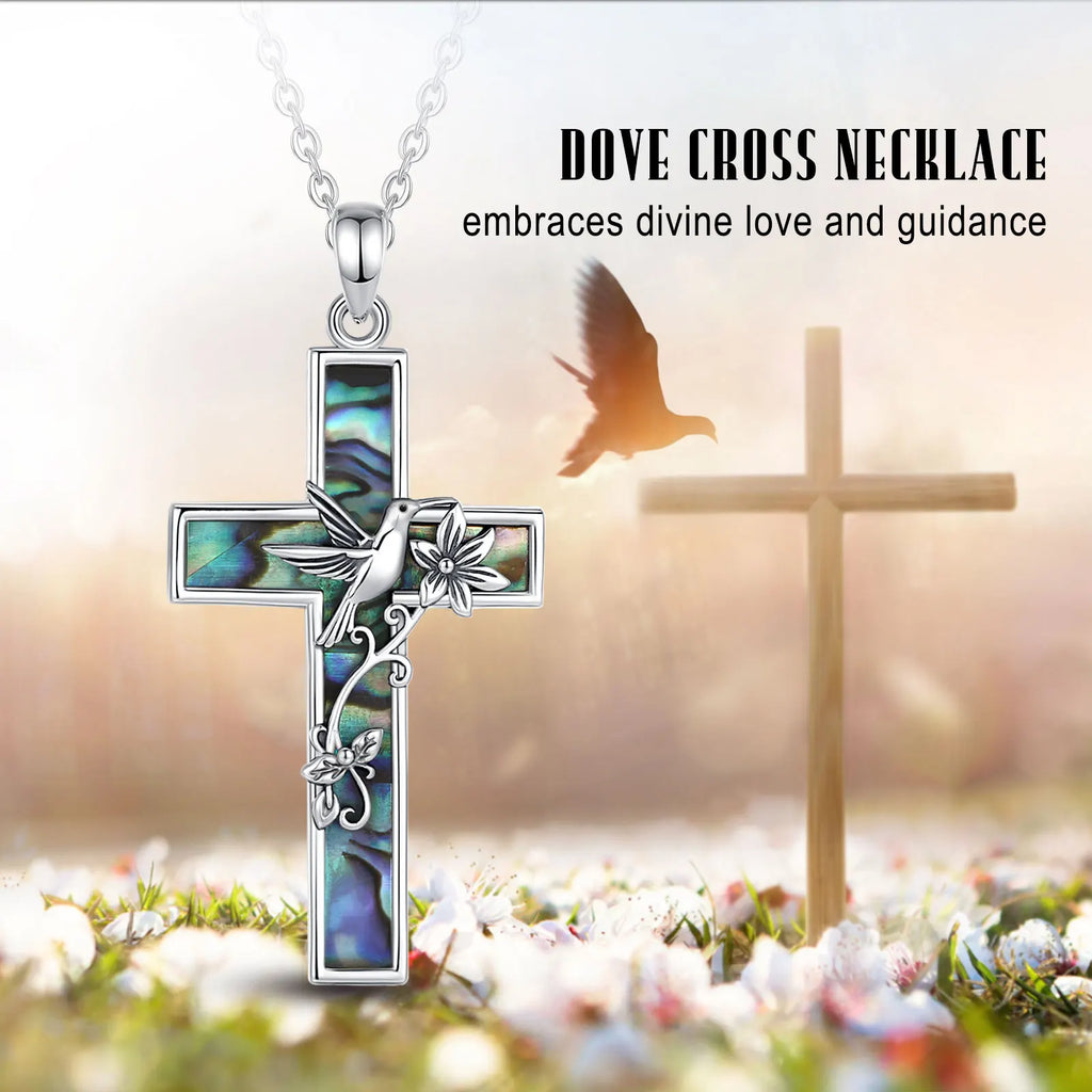 DOVE Sterling Cross Necklace