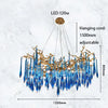 Classic Blue/Gold Lustre Chandelier