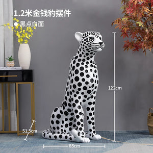 Leopard Ornament Floor Statue