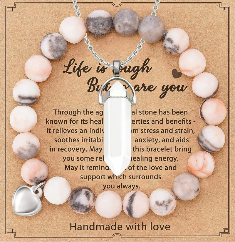 Amethyst Stress Relief (2pcs/set) Necklace/Bracelet