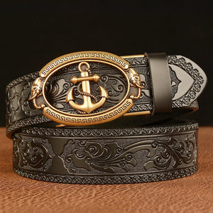 Gold Navy - Men's Genuine Leather Belts