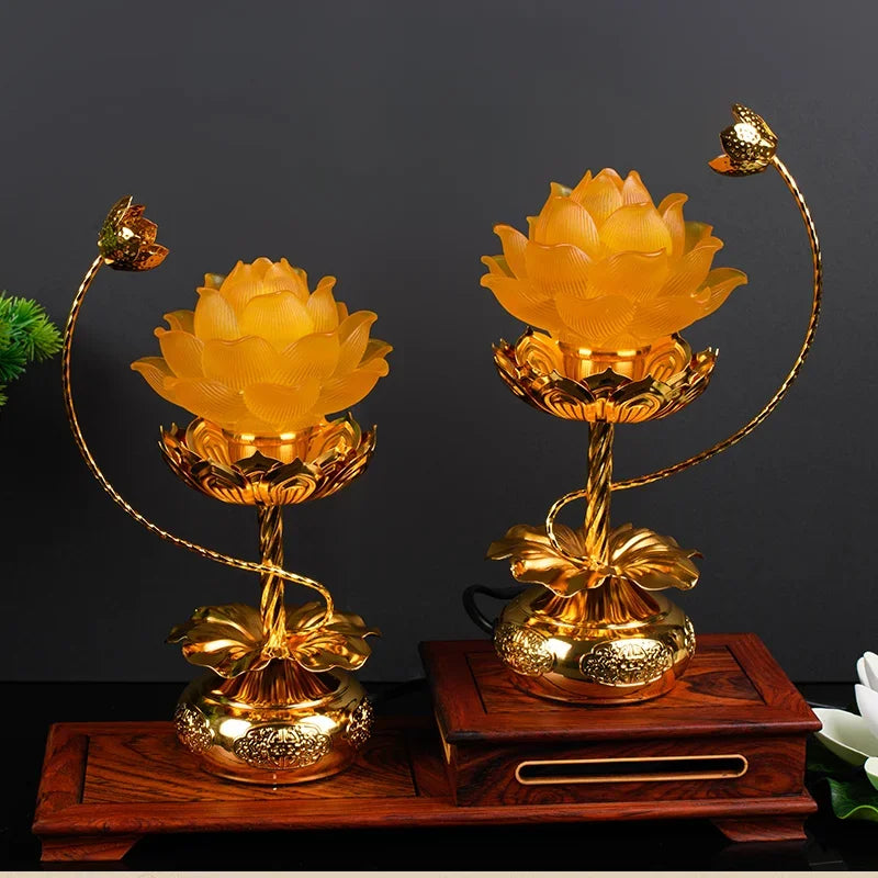 Lotus Buddha Lamps (pair)