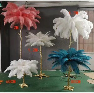 Ostrich Feather Floor Lamp