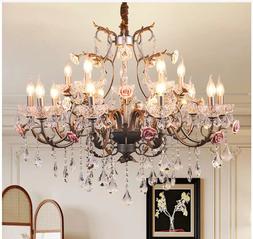Floral Candle Chandelier