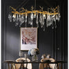 Classic Blue/Gold Lustre Chandelier