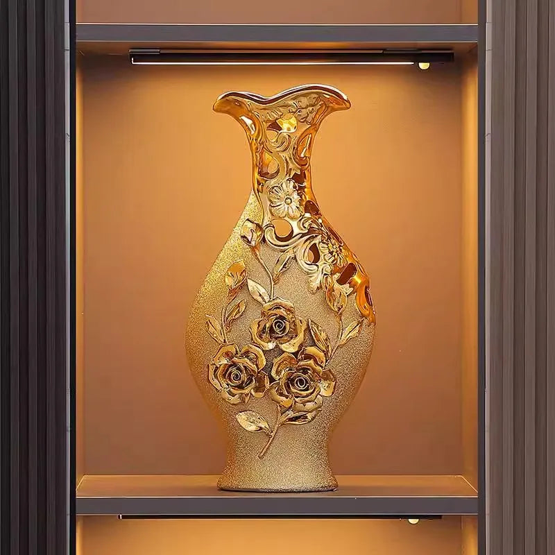 European Style (Golden Ceramic) Vases