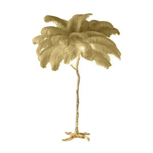Ostrich Feather Floor Lamp