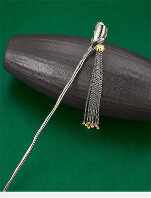 Orchid Jade (S925 Sterling) Hairpin