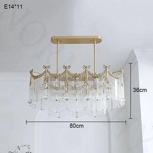 French Tassel (Copper) Crystal Chandelier