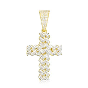 Bling/Diamond Sterling Cross Necklace