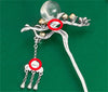 Peach Crystal (S925 Sterling) Hair Stick