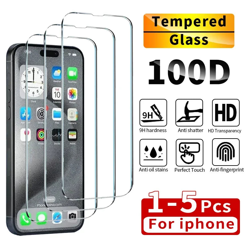 Tempered Glass (1-5Pcs) iPhone Protection