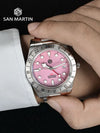 San Martin Pink Dial GMT/NH34 Classic Watch