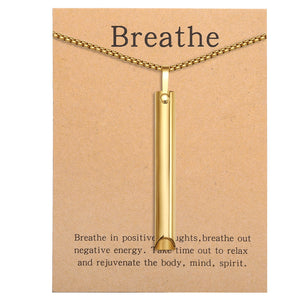 BREATHING Anxiety/Mindfulness Positive Relief Necklace