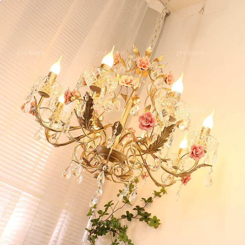 French Countryside Flower Chandelier