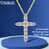 Moissanite/Diamond Cross Necklace (18k Certificate)