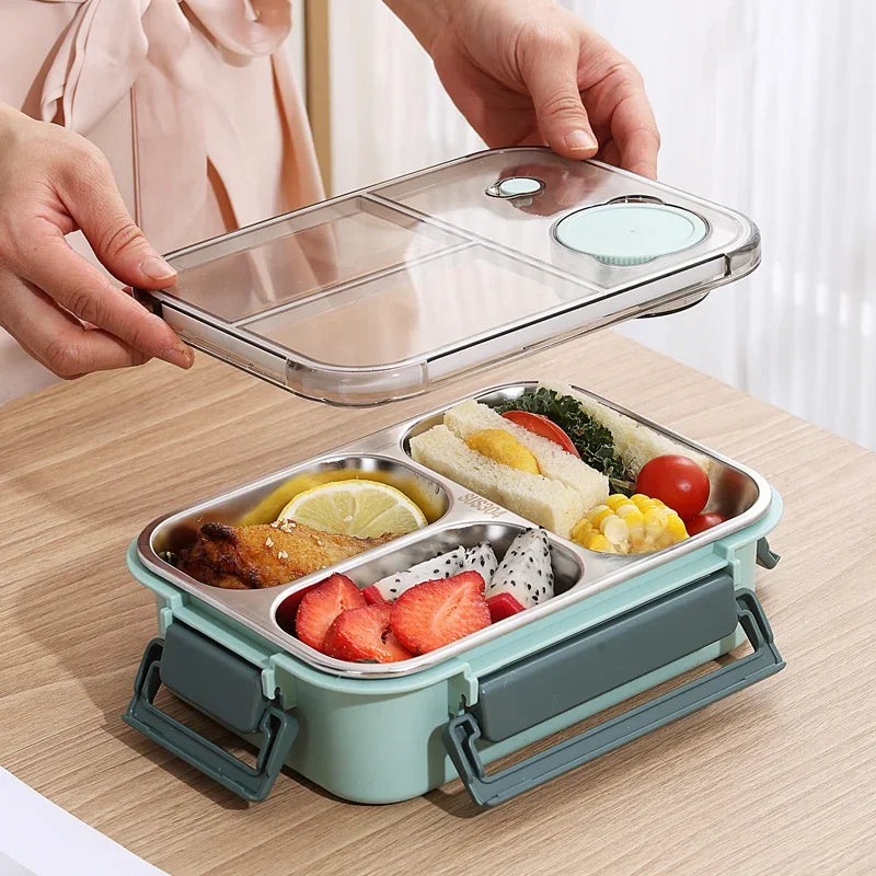 Stainless Steel Lunch Box with Grids