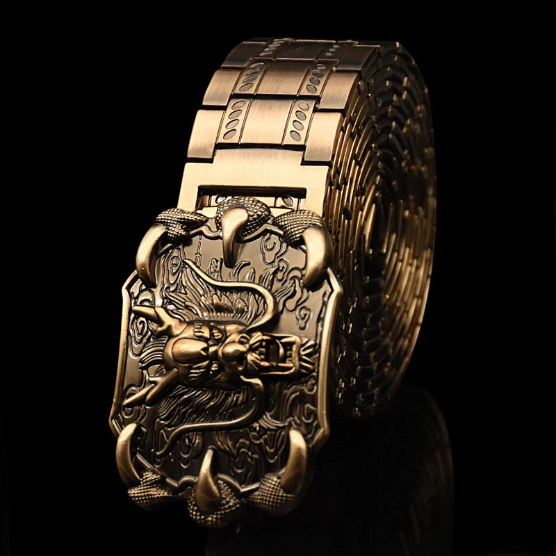 Retro-Dragon Steel Men's Belt