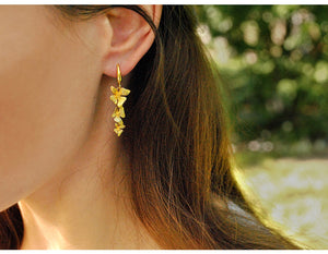 Gold Flower Earrings