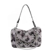 Leopard/Plush Design Handbag