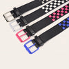 Checker Style Leather Belts