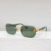Rimless Square UV400 Sunglasses
