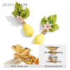 Lemon Enamel 18k Gold Earrings