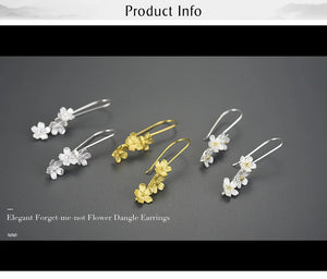 Elegant Forget-me-not Flower (Sterling) Earrings