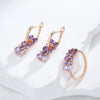 Purple Rain - Rose Gold Earrings