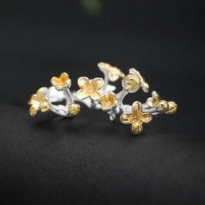 Delicate Blossom (925 Silver) Hand-Sculpted Hairpin