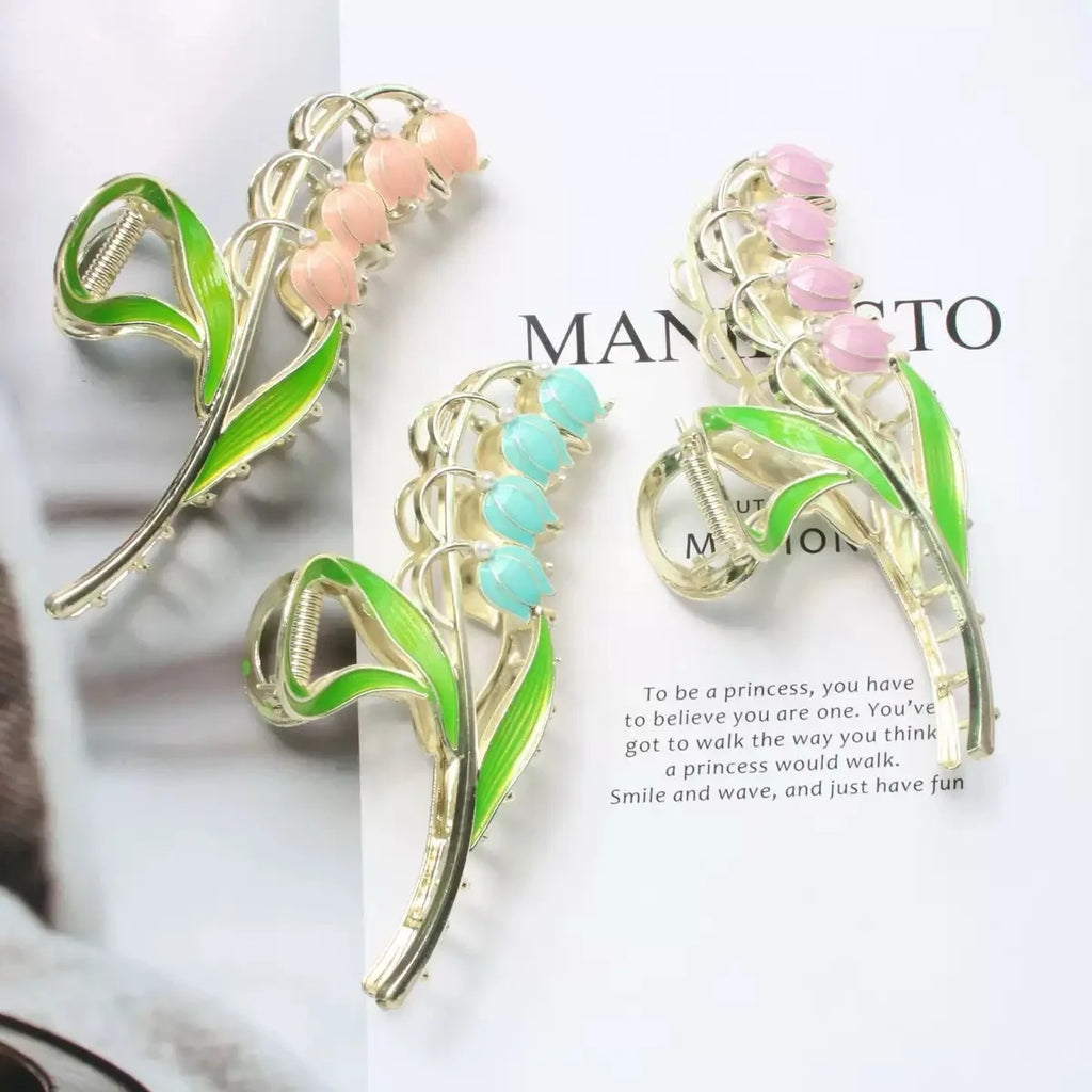 Lily Of The Valley Hair Clips