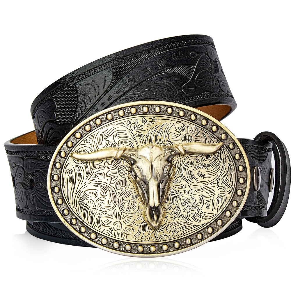 Cowboy Longhorn Men's Western Belt