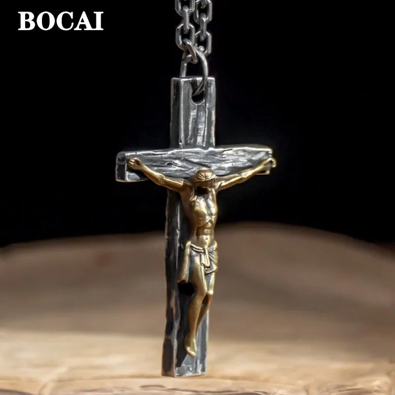 CROSS Handmade S925 Sterling Men's Pendant