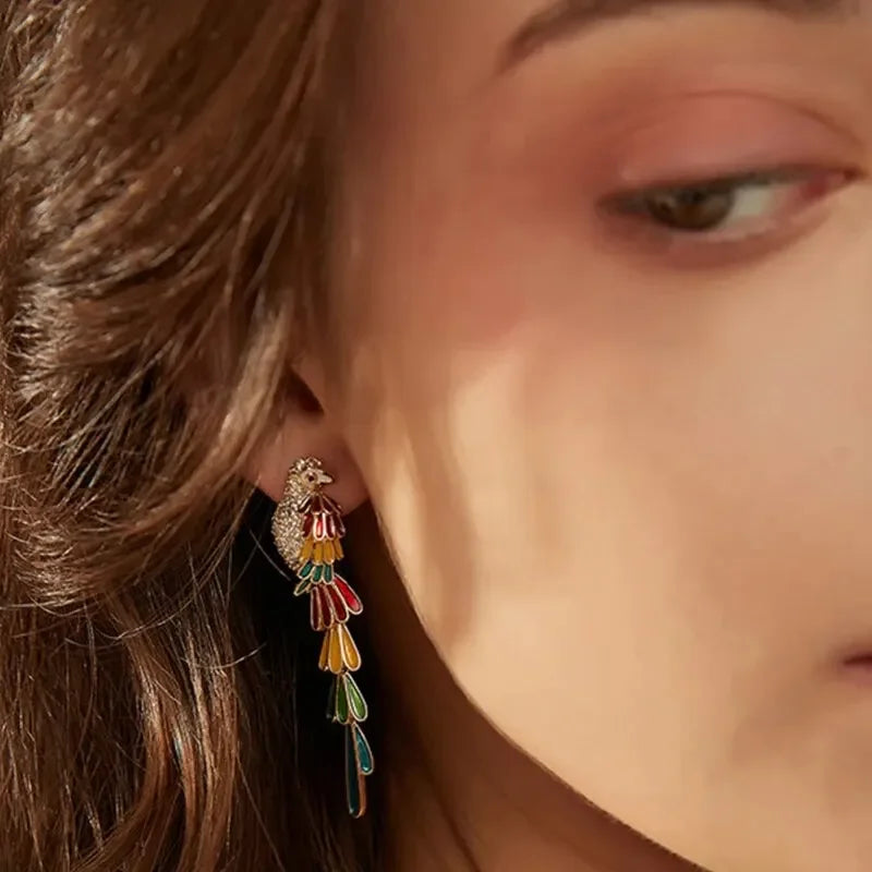 Parrot Bird (14K Gold Plating) Earrings