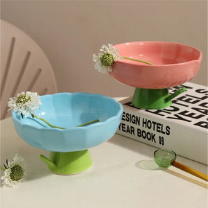 Cute Cat Raised/Elevated Feed Bowls