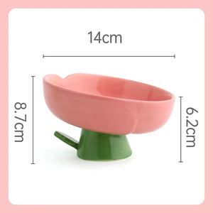Cute Cat Raised/Elevated Feed Bowls