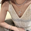 Emerald (925 Sterling) Diamond Cross Necklace