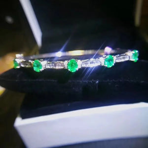 Emerald Sterling Bracelet/Bangles