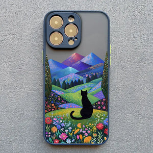 Black Cat/Landscape iPhone Cases