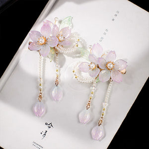 Butterfly Flower Hairclips (1pair)