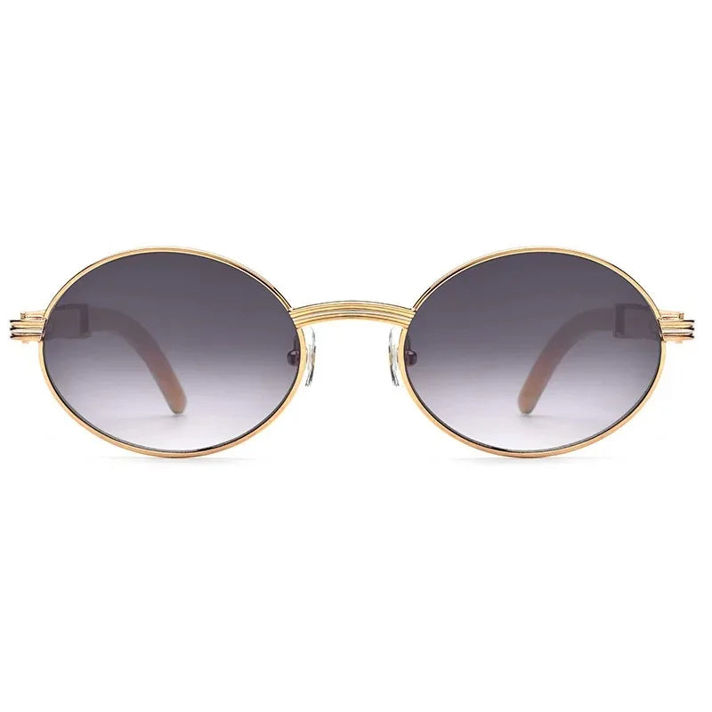 Round Natural (Buffalo Horn) UV400 Sunglasses