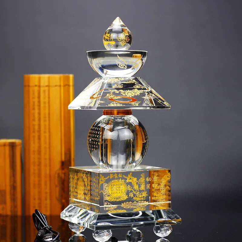 Buddhism Crystal Stupa Tower