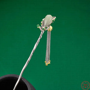 Orchid Jade (S925 Sterling) Hairpin