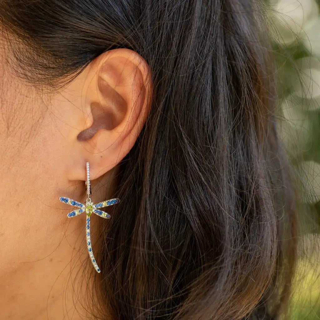DRAGONFLY Sterling Drop Earrings (USA)