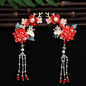 Butterfly Flower Hairclips (1pair)