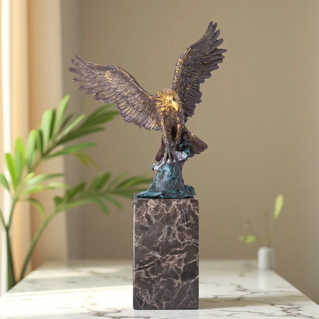Bronze/Marble Eagle Statue