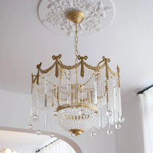 French Tassel (Copper) Crystal Chandelier